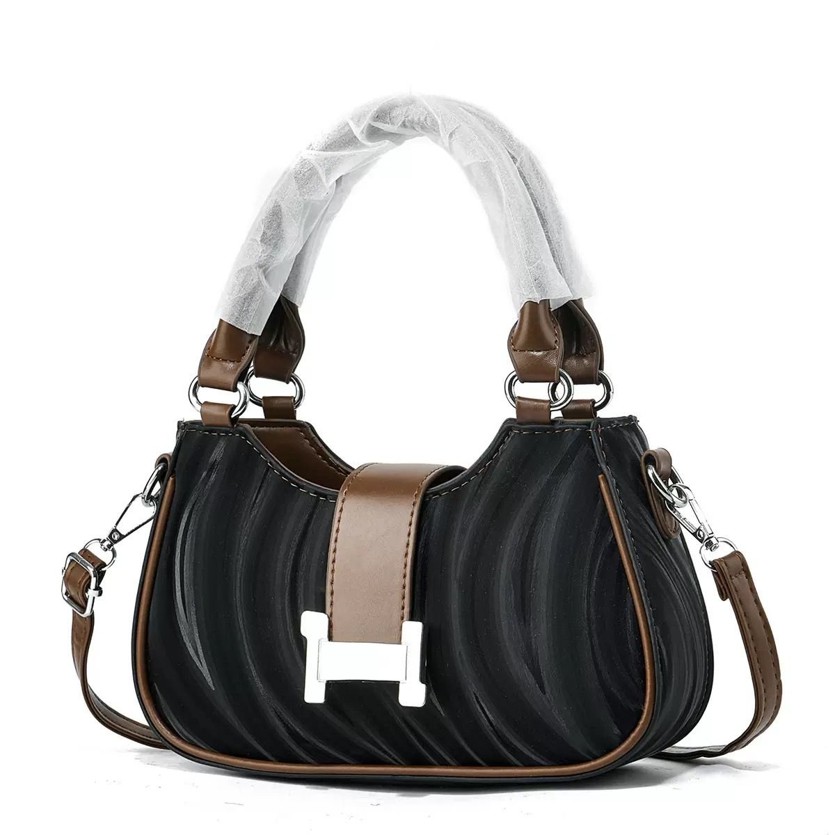 Crescent-Accent Handbag