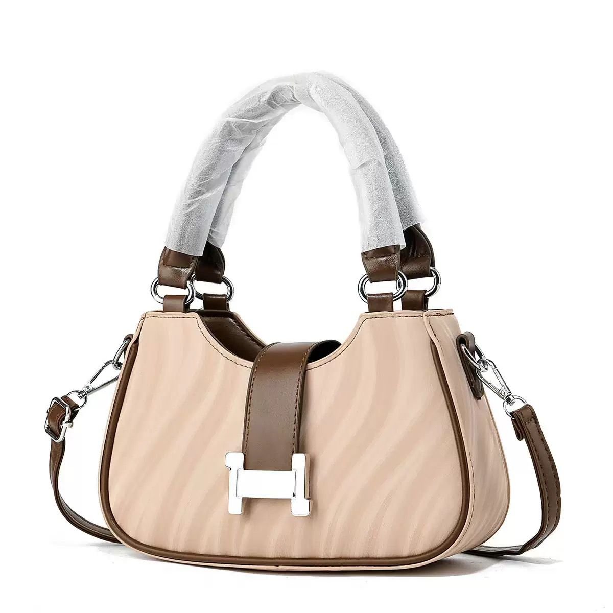 Crescent-Accent Handbag