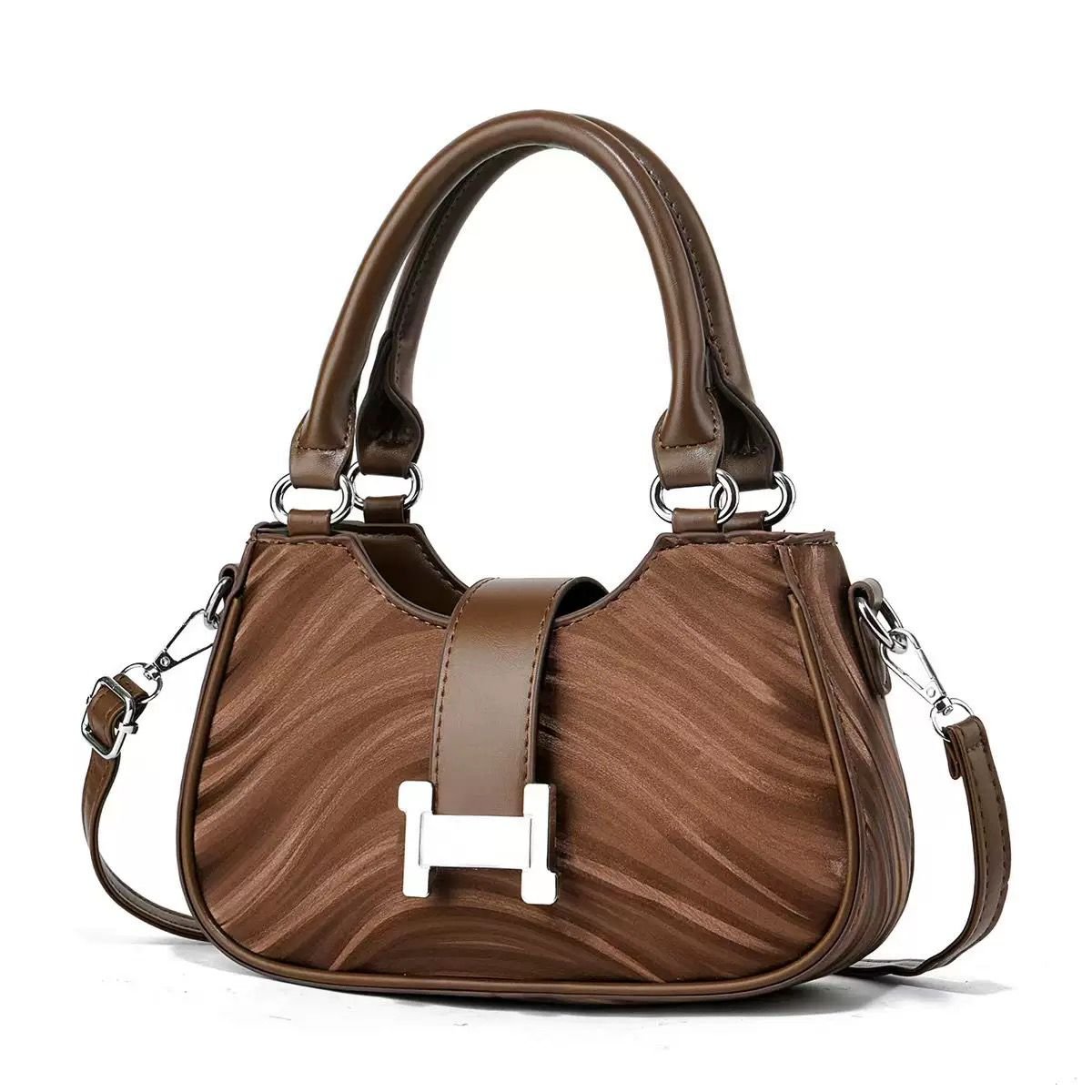 Crescent-Accent Handbag