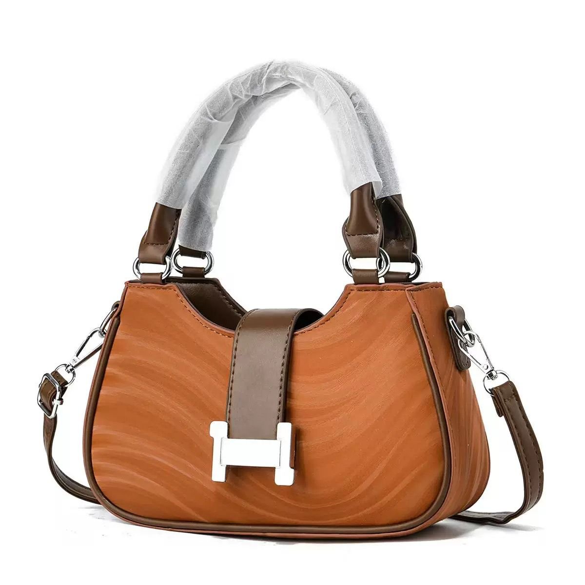 Crescent-Accent Handbag