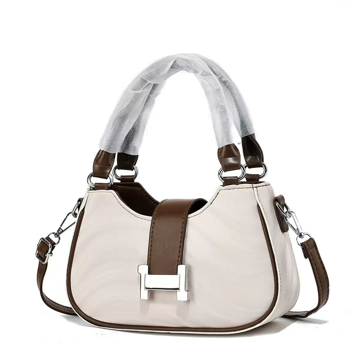 Crescent-Accent Handbag