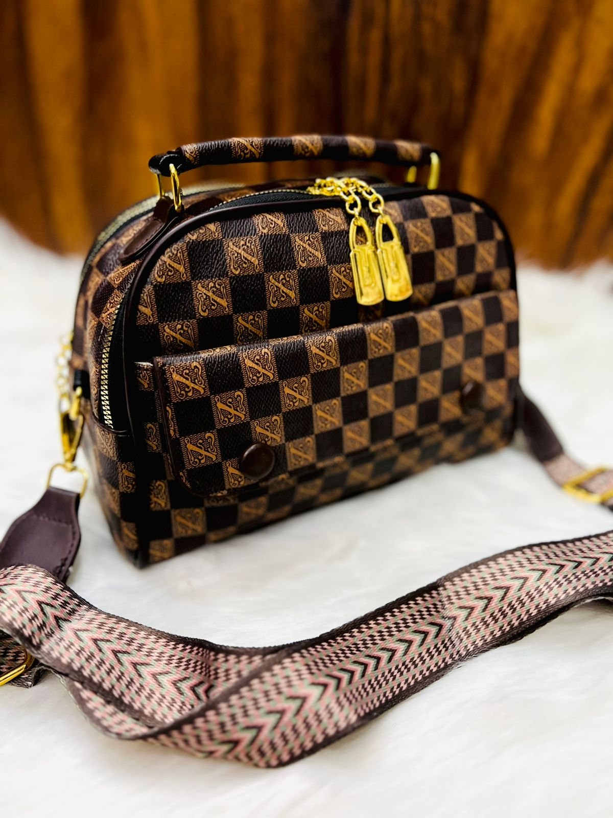 Signature Chain-Link Flap Bag