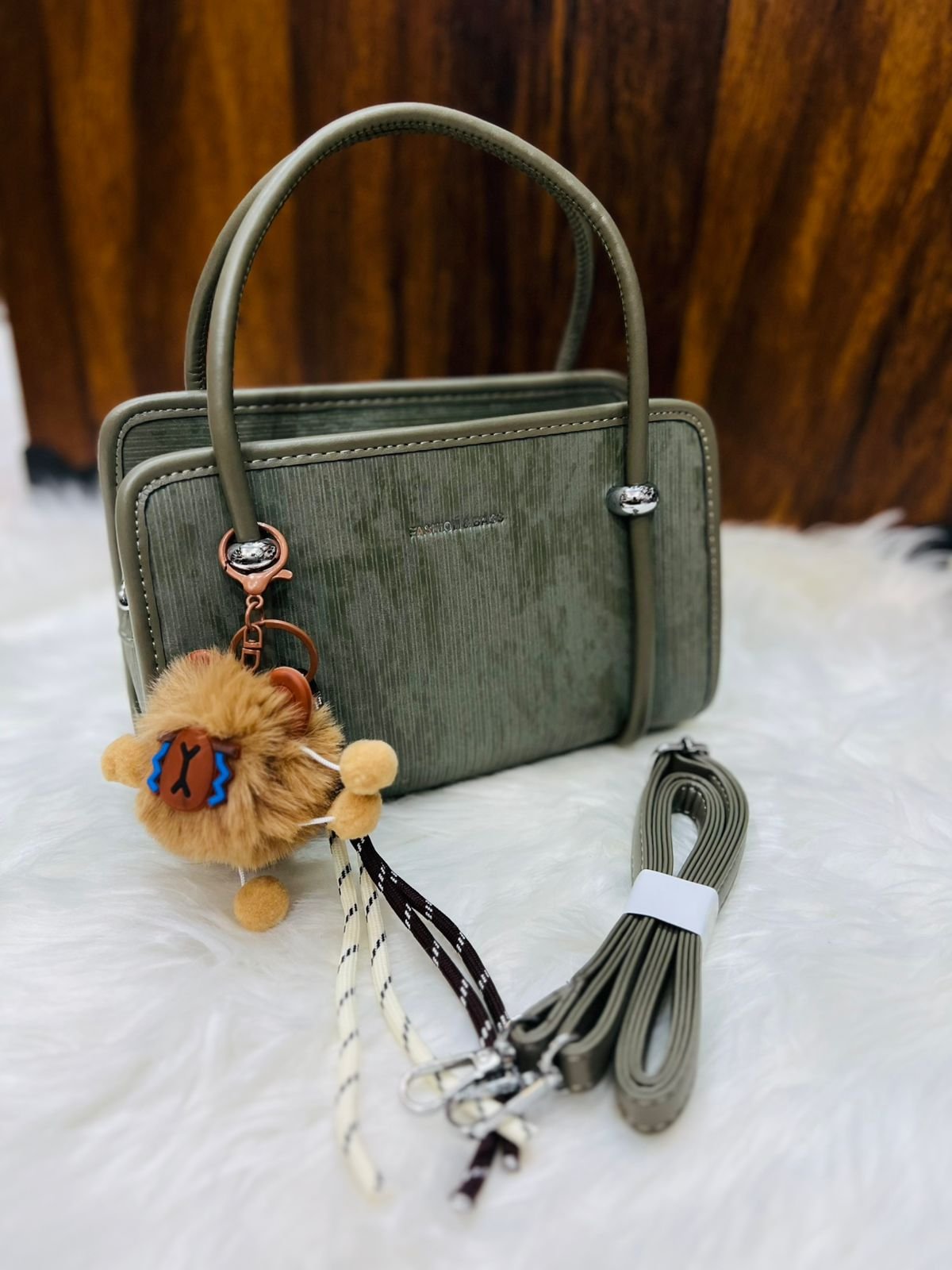 Smooth Faux Leather Flap Satchel