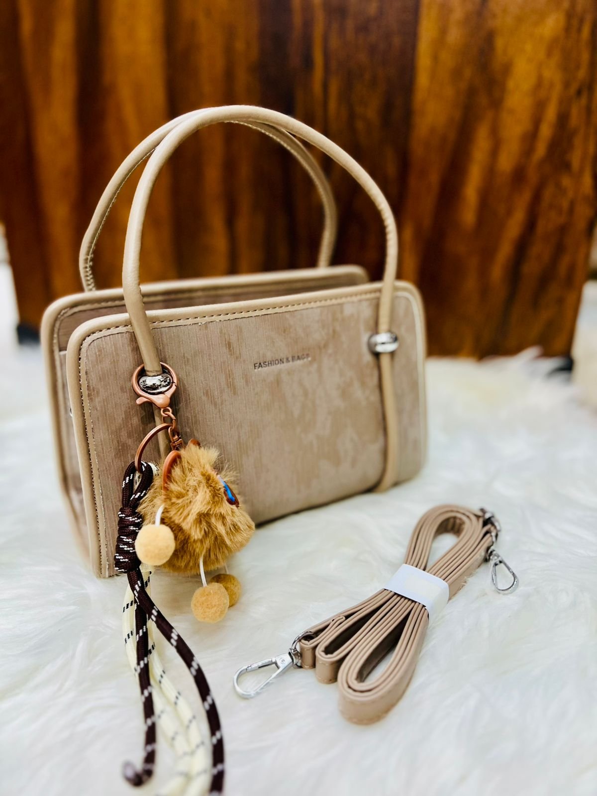 Smooth Faux Leather Flap Satchel