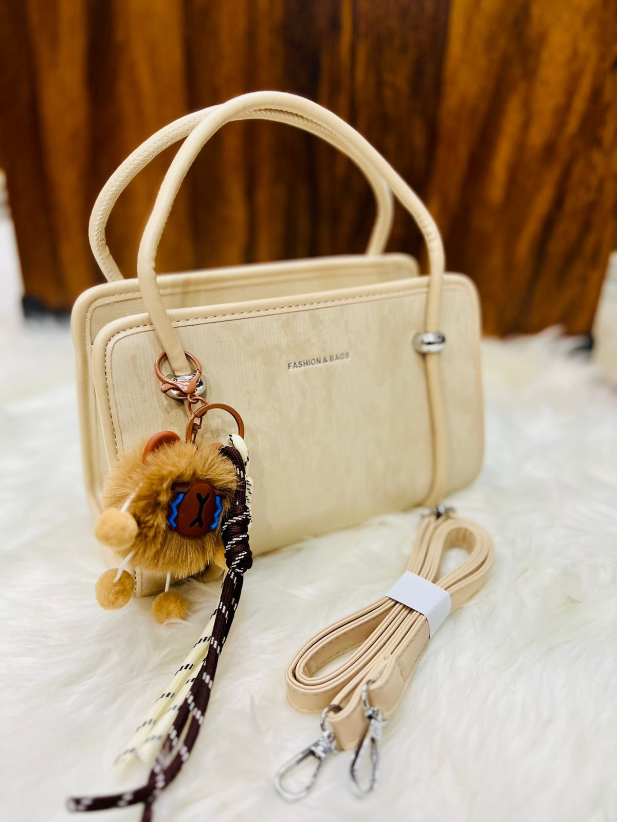 Smooth Faux Leather Flap Satchel