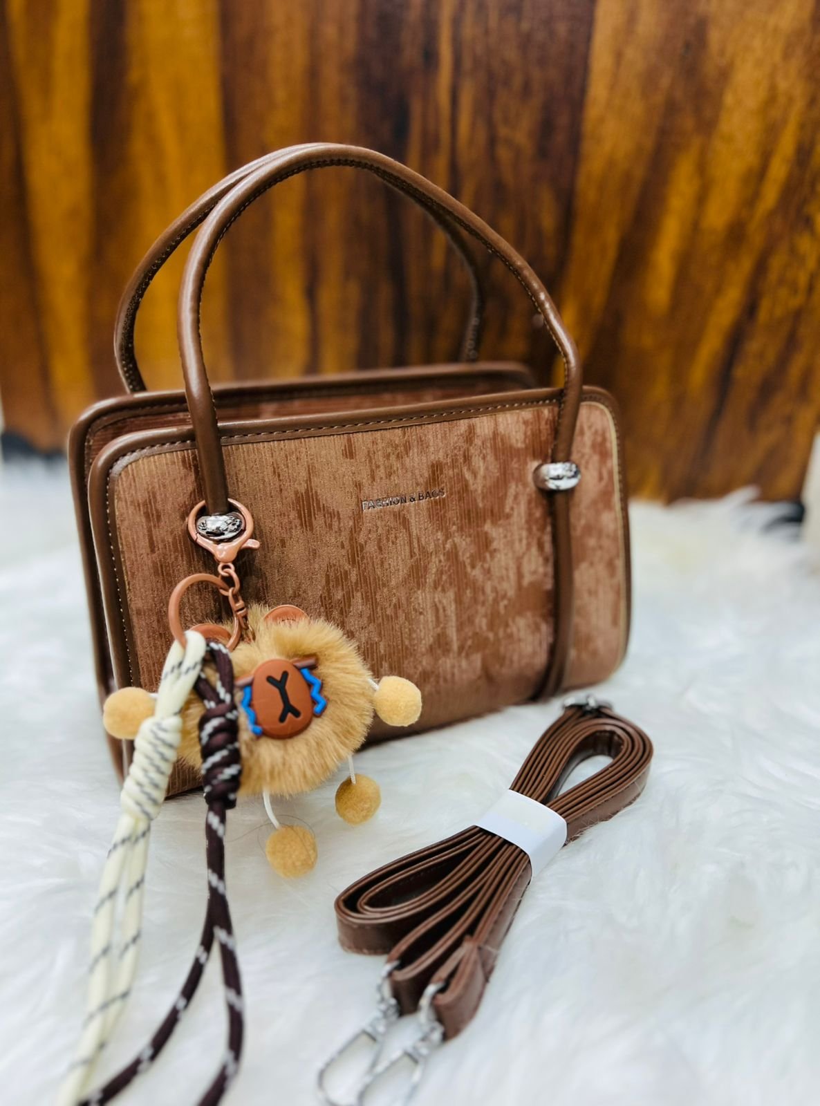 Smooth Faux Leather Flap Satchel