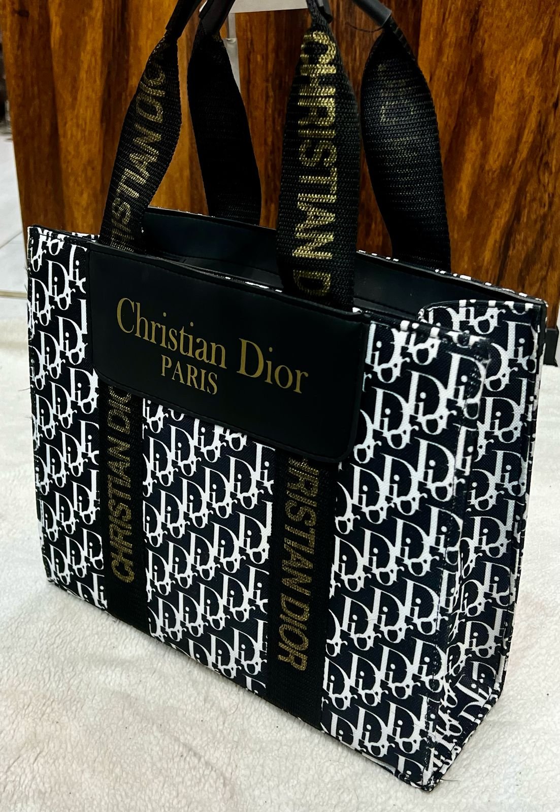 Luxury Gold-Bar Accent Flap Bag