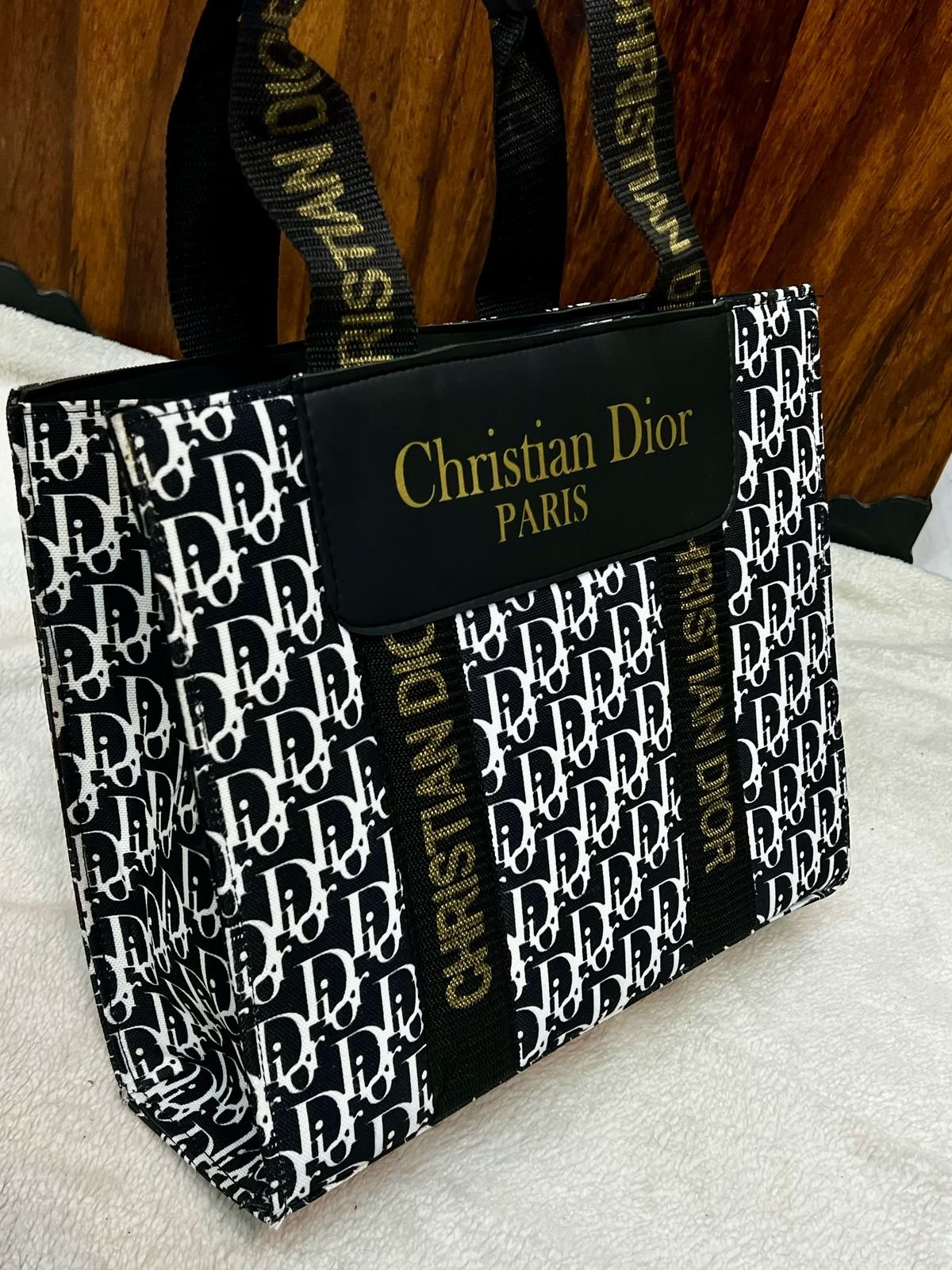 Luxury Gold-Bar Accent Flap Bag