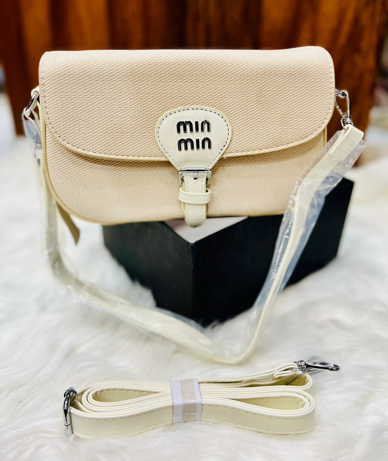 Pebbled Faux Leather Crescent Hobo