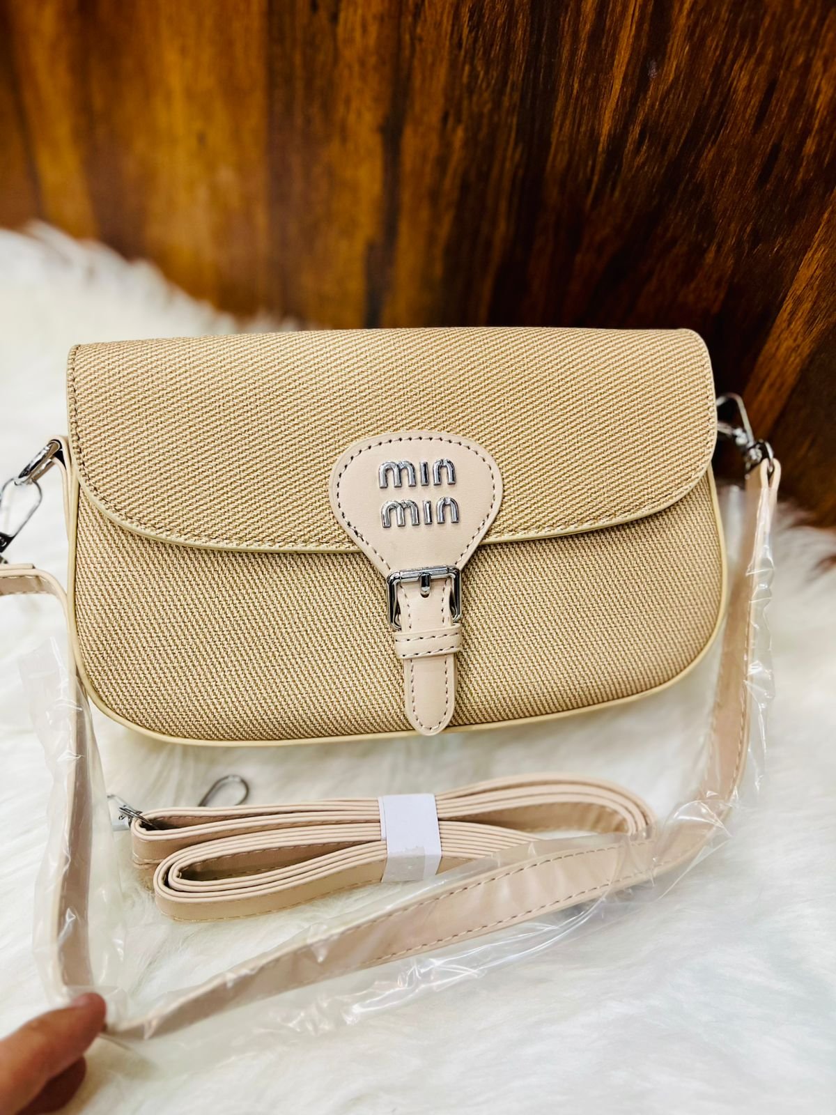 Pebbled Faux Leather Crescent Hobo