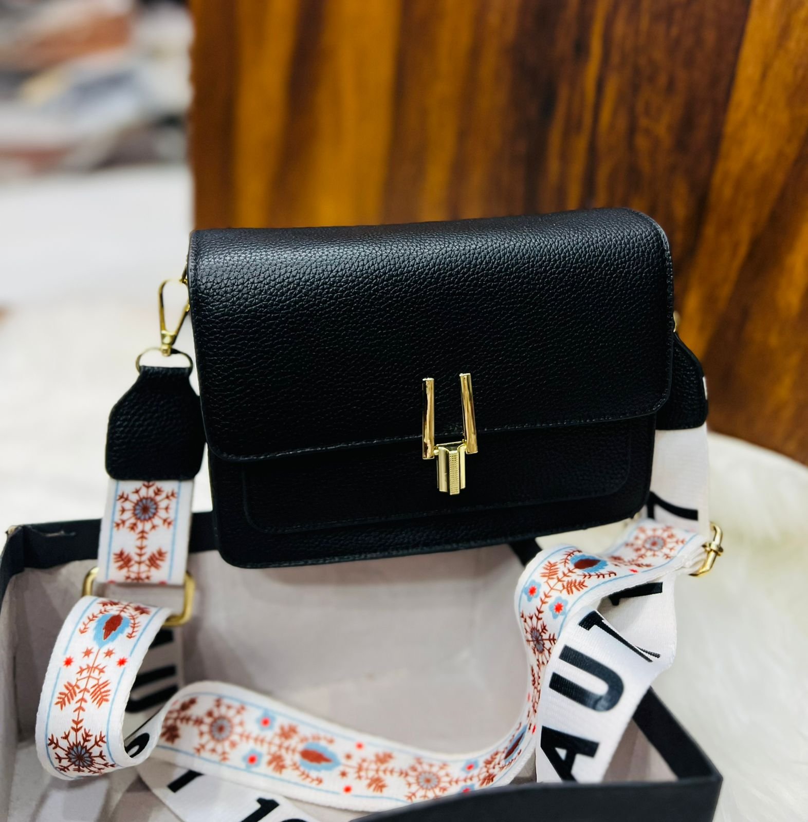 SKL Premium Textured Crossbody Handbag