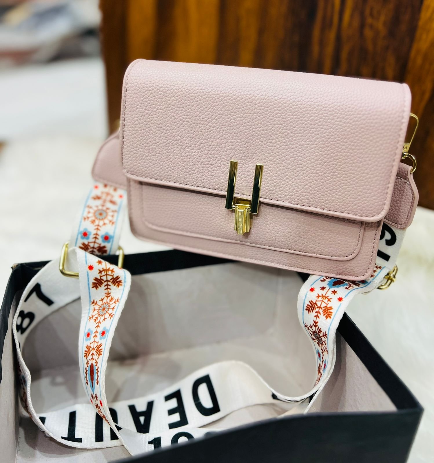 SKL Premium Textured Crossbody Handbag