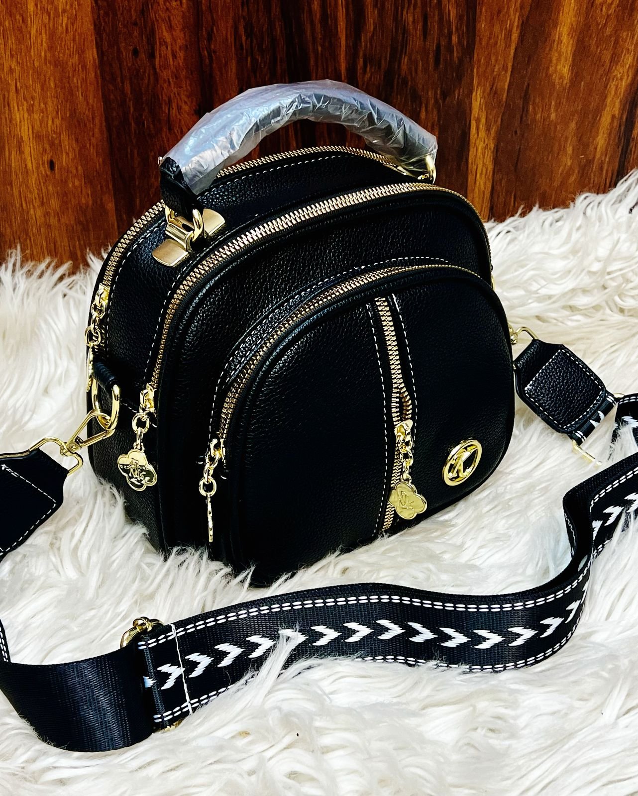 Retro Multi-Zipper Crossbody Bag