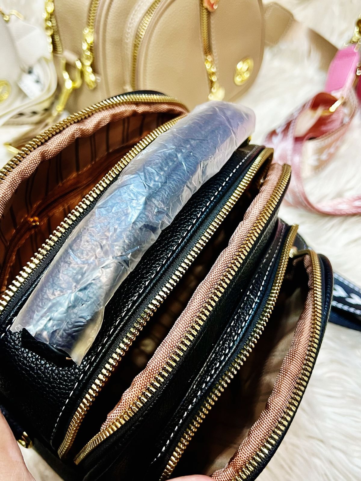 Retro Multi-Zipper Crossbody Bag