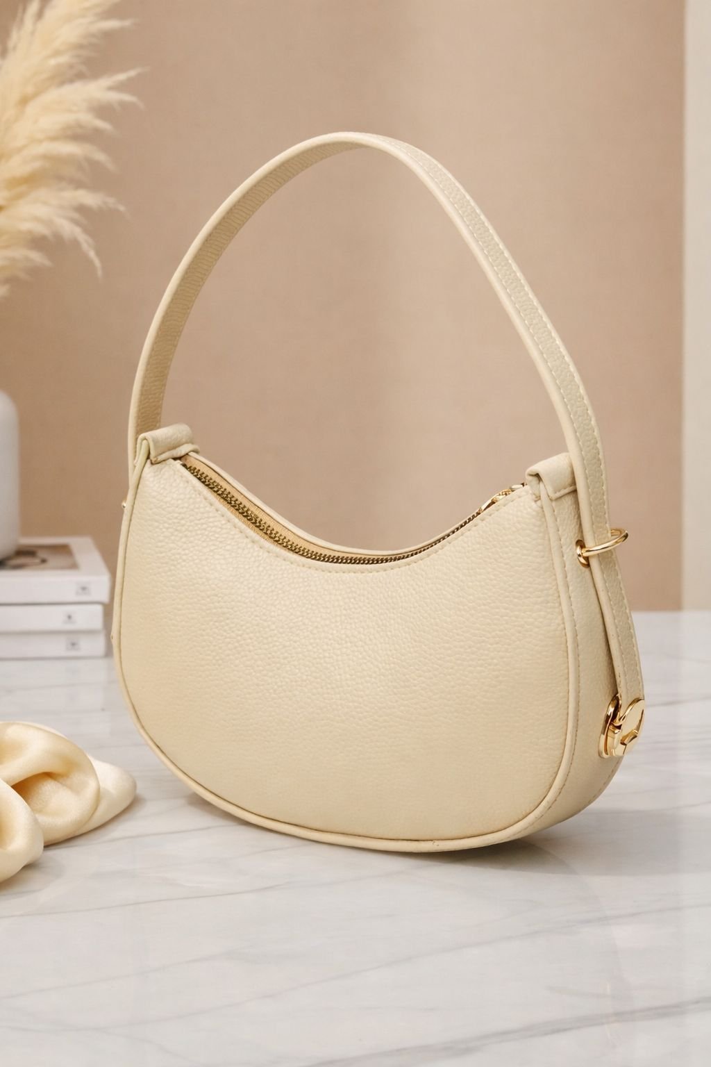 Midnight Crescent Hobo Bag