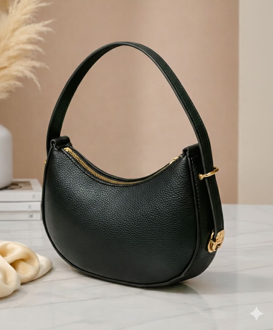 Midnight Crescent Hobo Bag