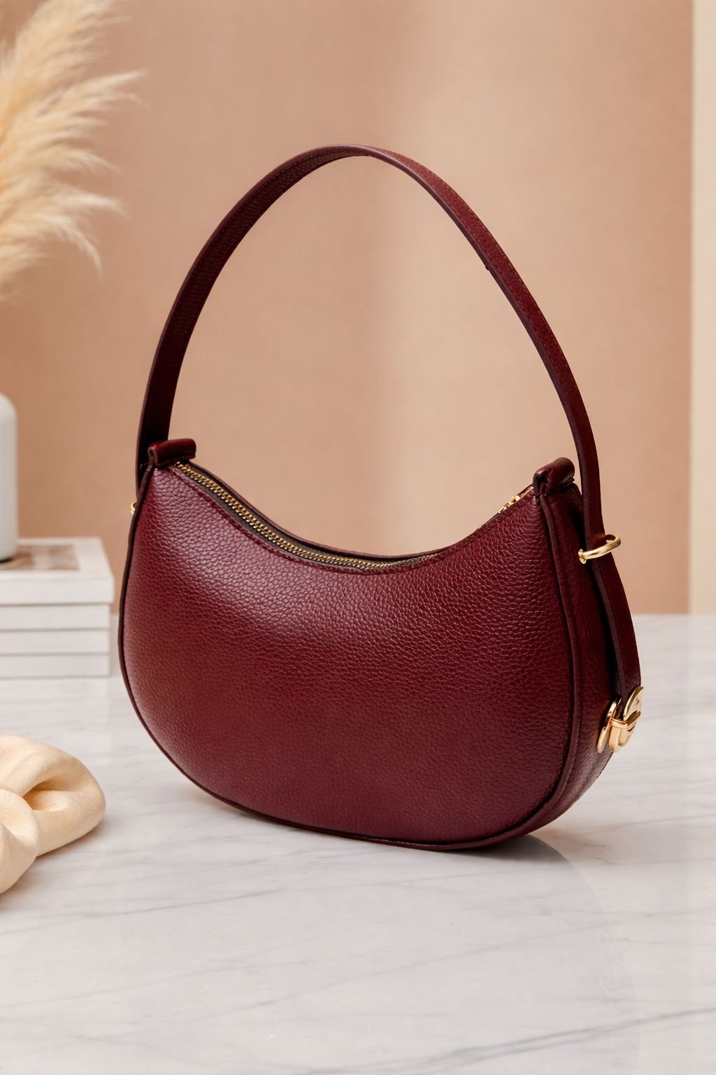 Midnight Crescent Hobo Bag