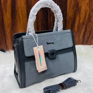 Taihong Dual-Texture Top-Handle Satchel