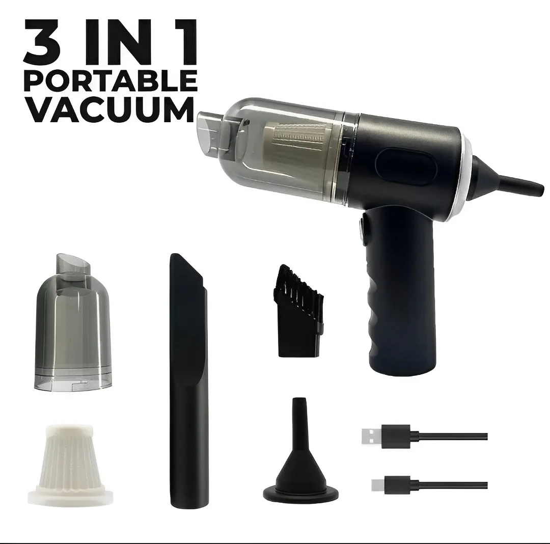 3-in-1 High-Power Wireless Car Vacuum