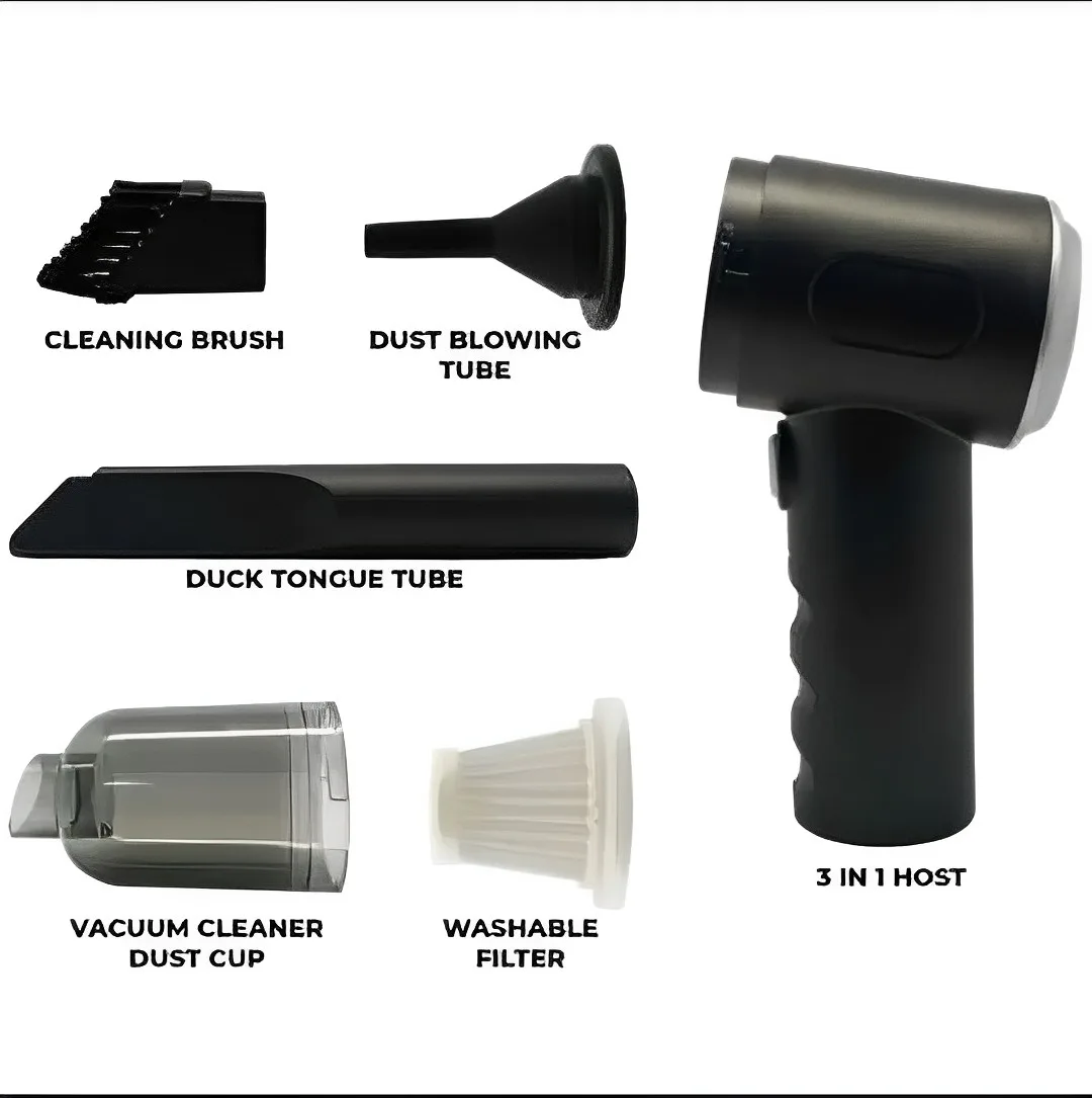 3-in-1 High-Power Wireless Car Vacuum