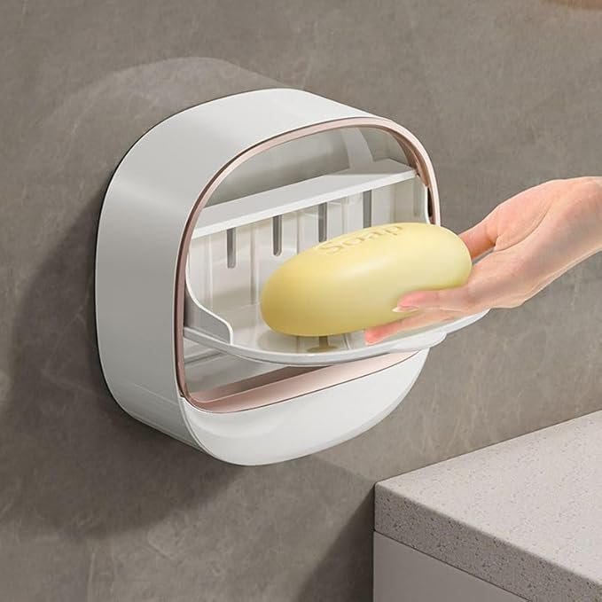 Heavy-Duty Wall-Mounted Adhesive Soap Dish