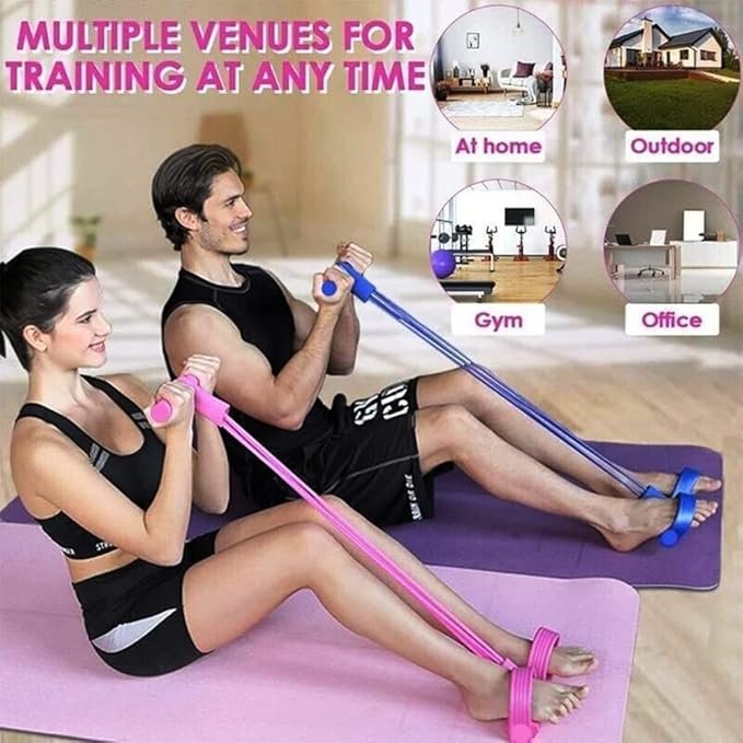 Powerful 4-Tube Pedal Resistance Band Set