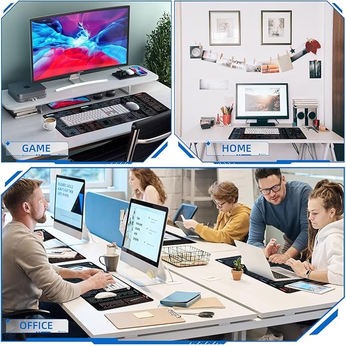 Large Anti-Slip Shortcut Keyboard Mat