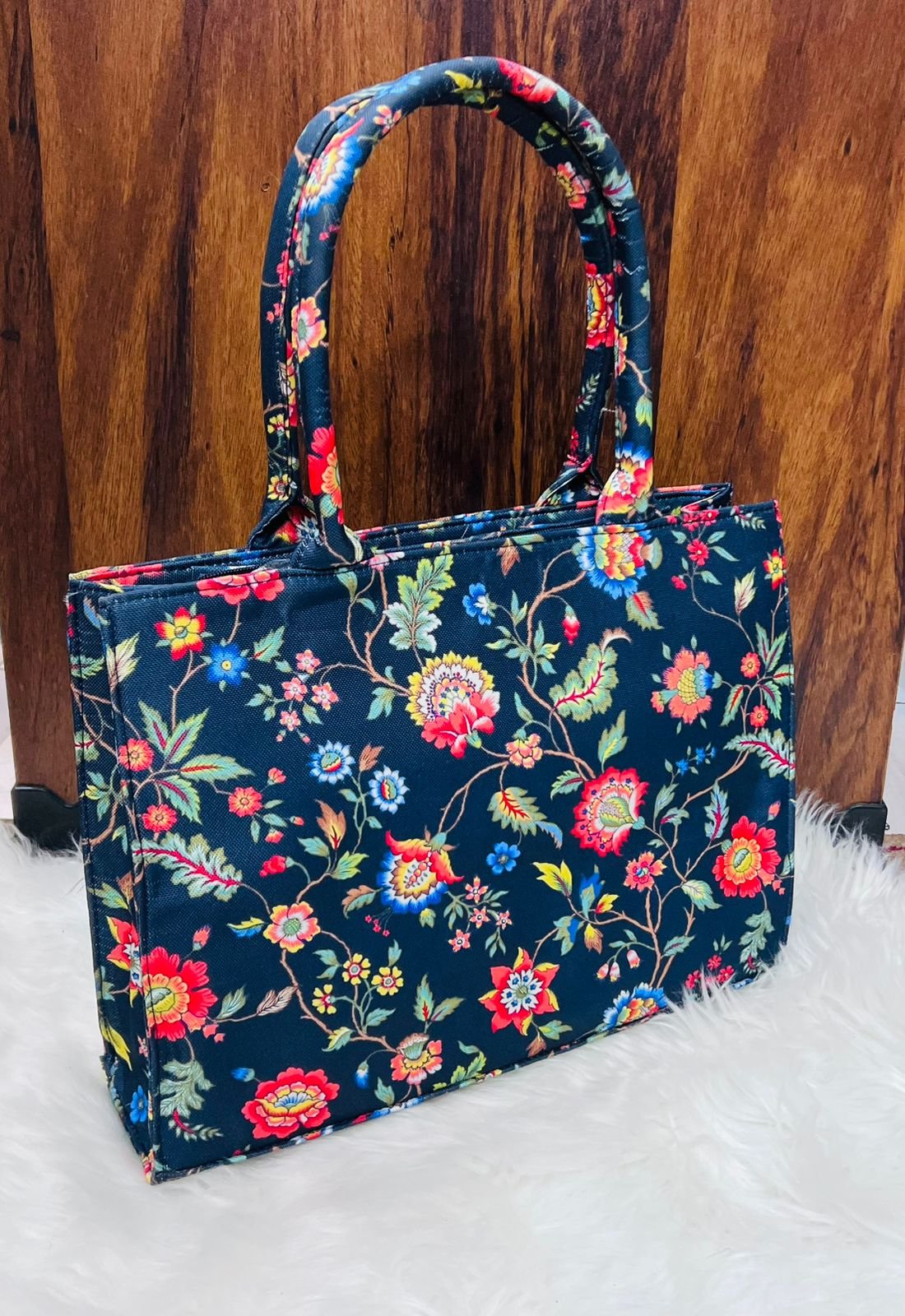 Scalloped-Edge Satchel Bag