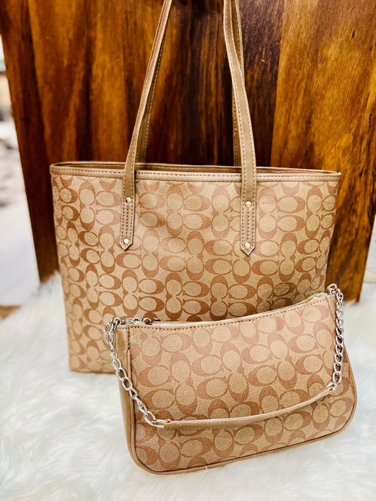 Gilded Chain-Link Shoulder Bag