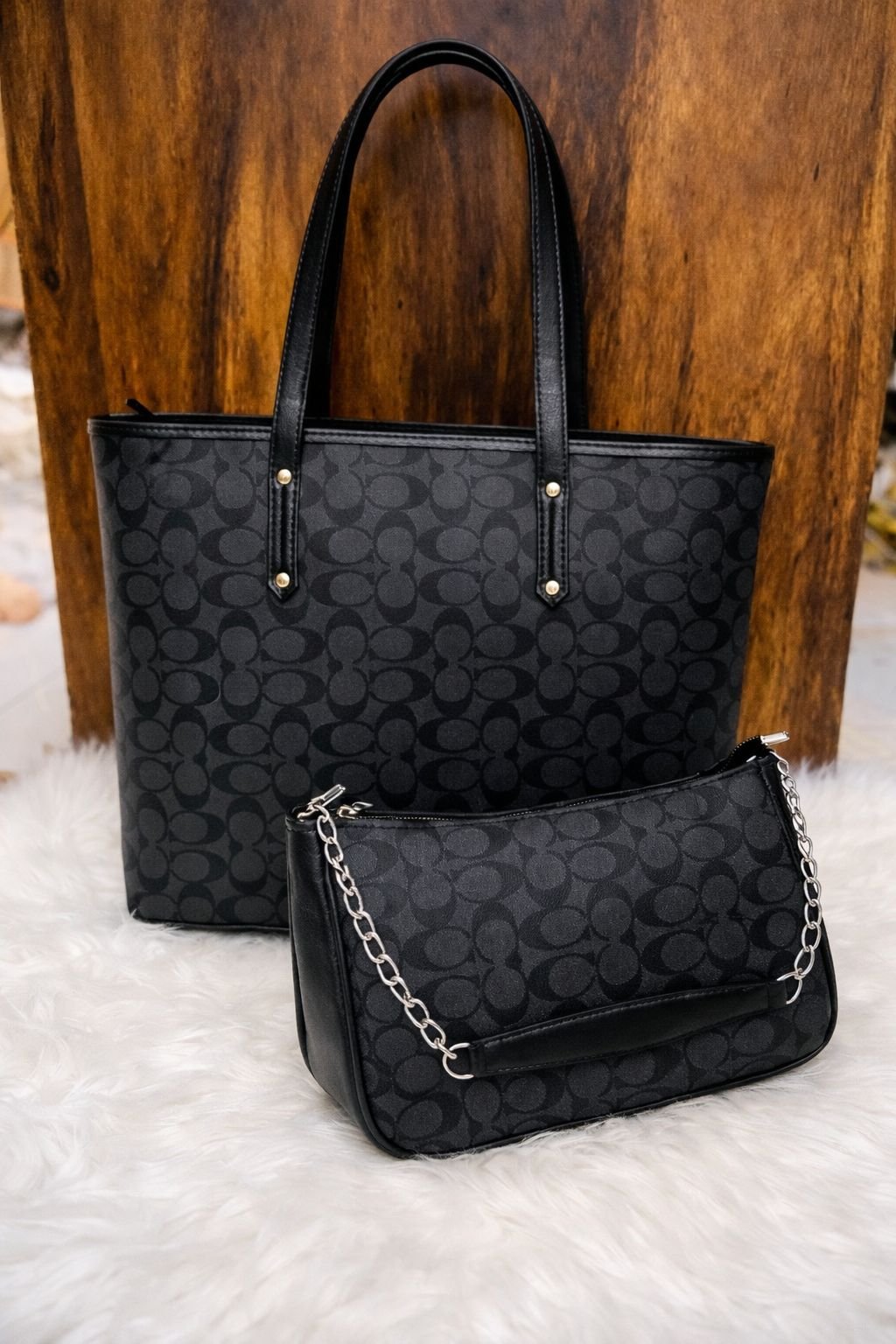 Gilded Chain-Link Shoulder Bag