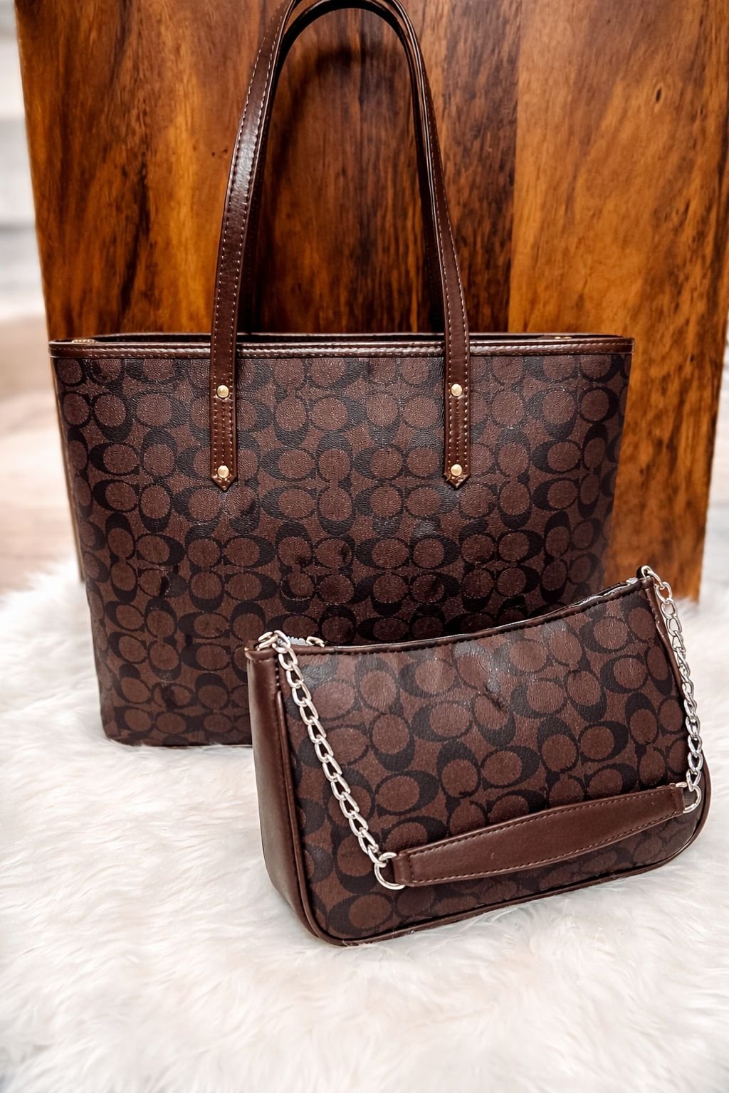 Gilded Chain-Link Shoulder Bag