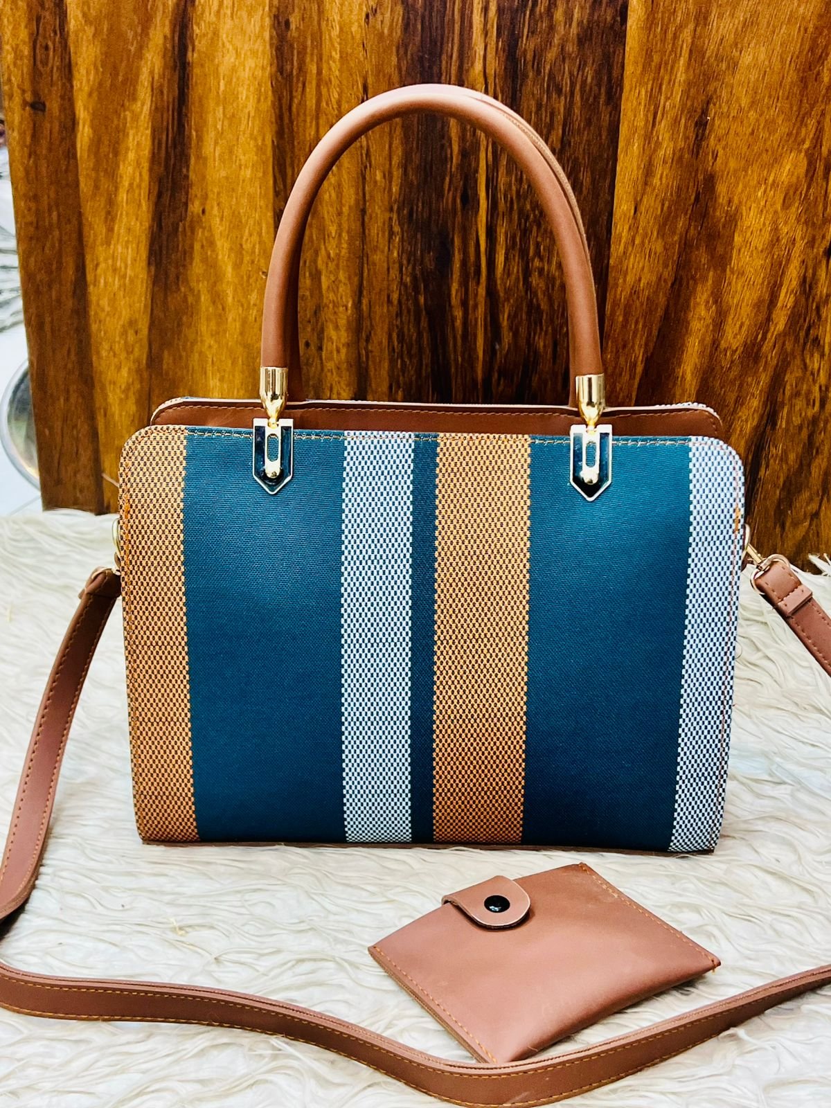 Scarf-Handle Flap Bag