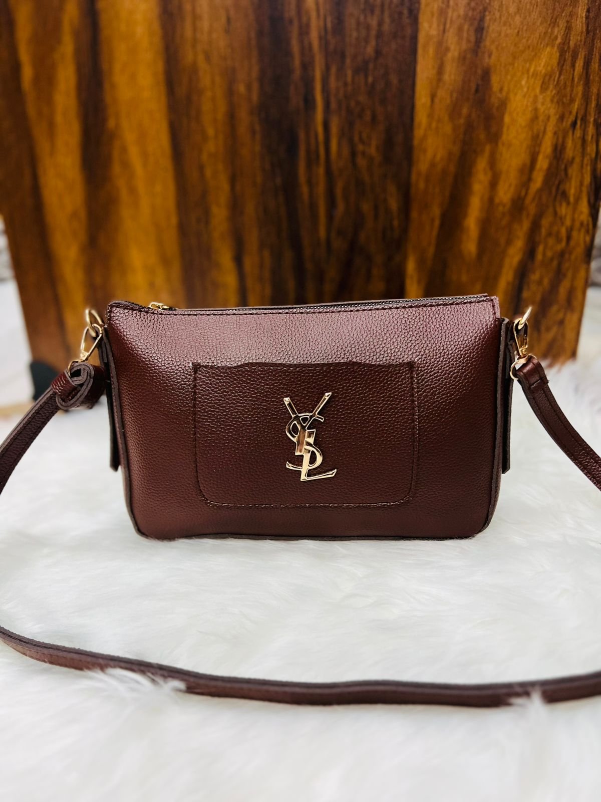 Double-Buckle Flap Handbag