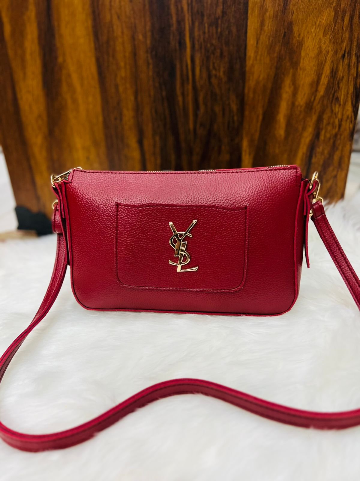 Double-Buckle Flap Handbag