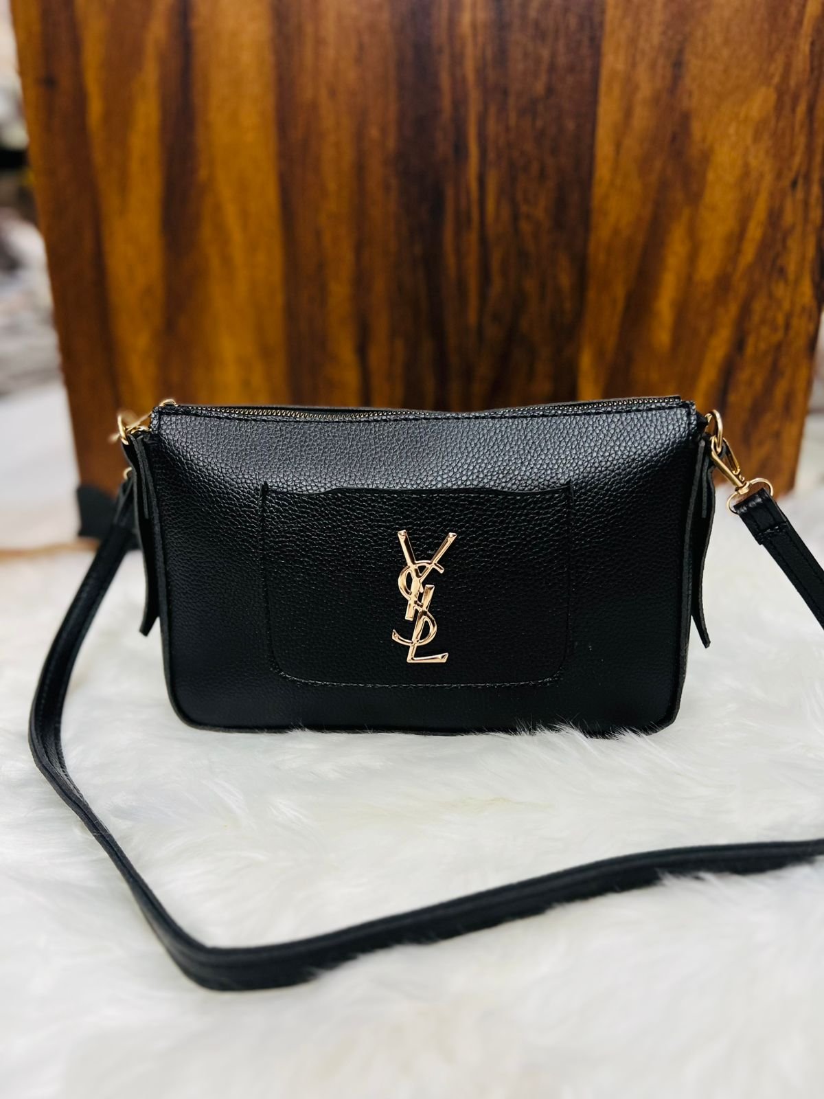 Double-Buckle Flap Handbag