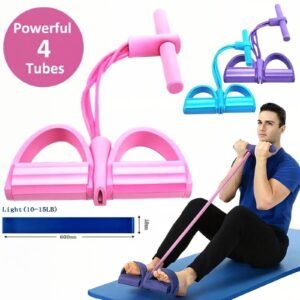 Powerful 4-Tube Pedal Resistance Band Set