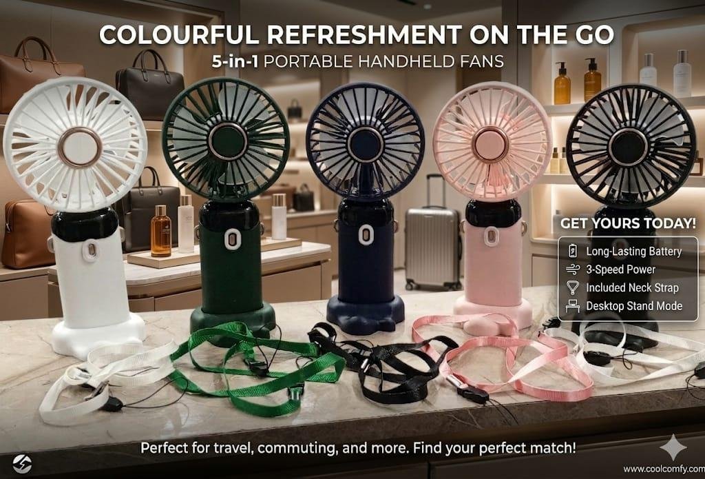 Digital 5-Speed Rechargeable Fan