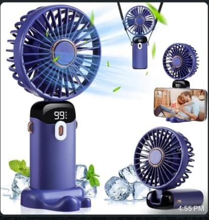 Digital 5-Speed Rechargeable Fan