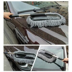 Telescopic Microfiber Car Duster with Long Handle