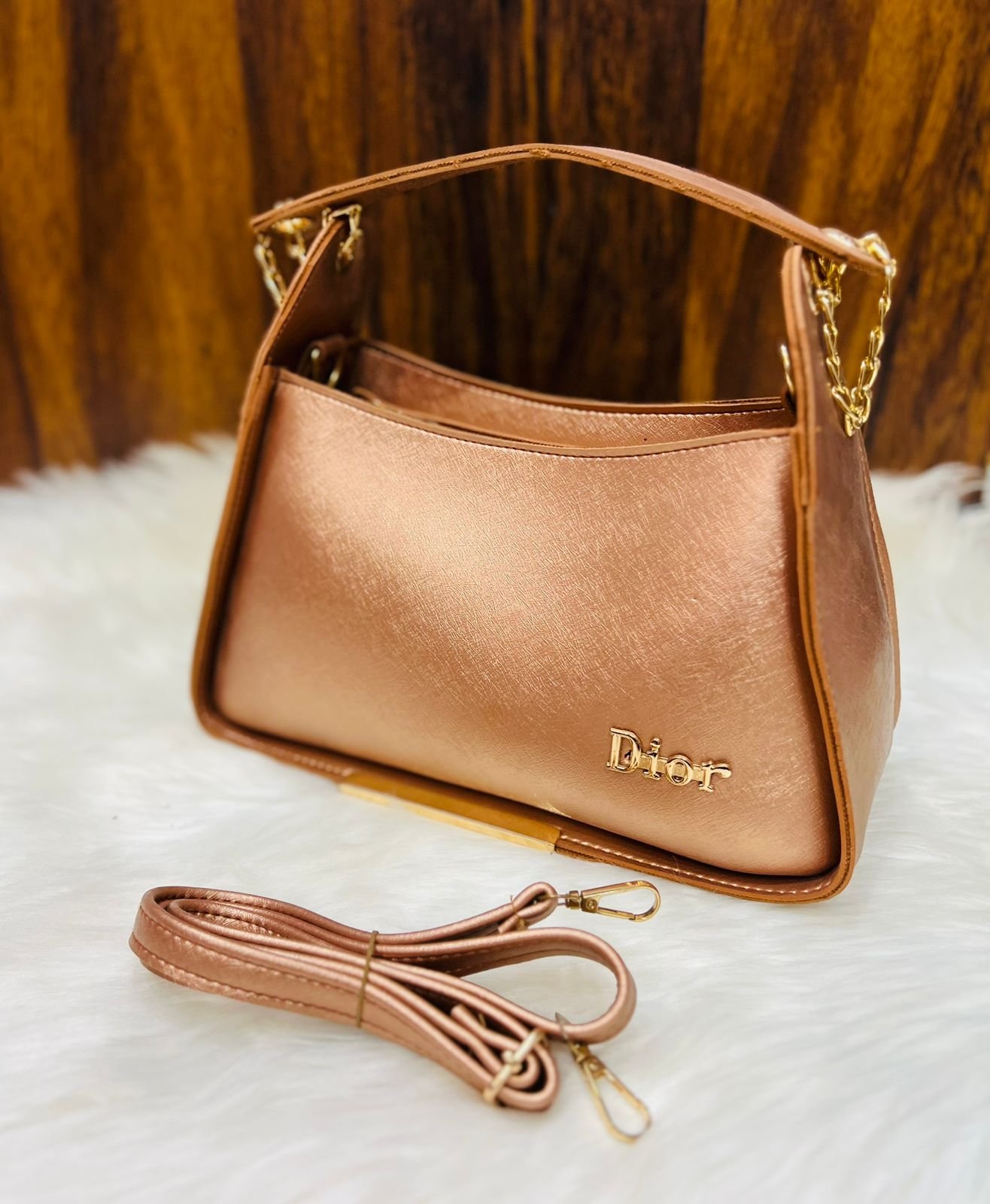 Premium Patterned Top-Handle Flap Bag