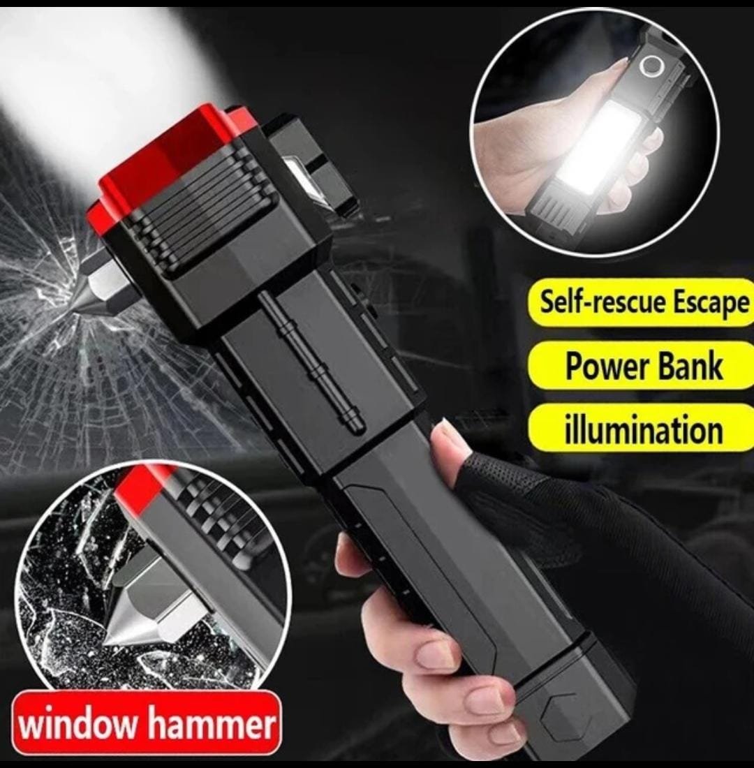 4-in-1 Emergency Safety Hammer Flashlight