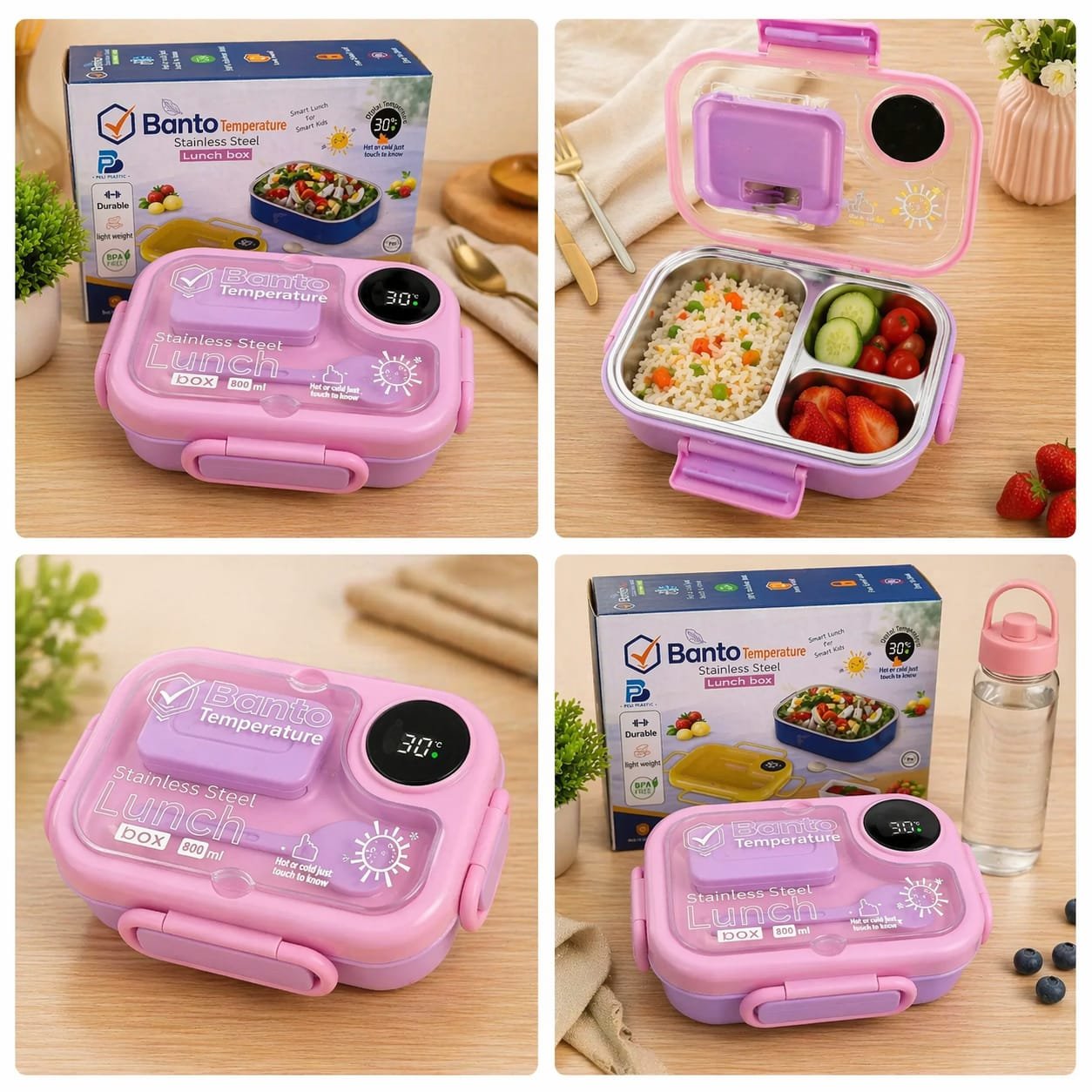 Banto Series 800ml Stainless Steel Lunch Box