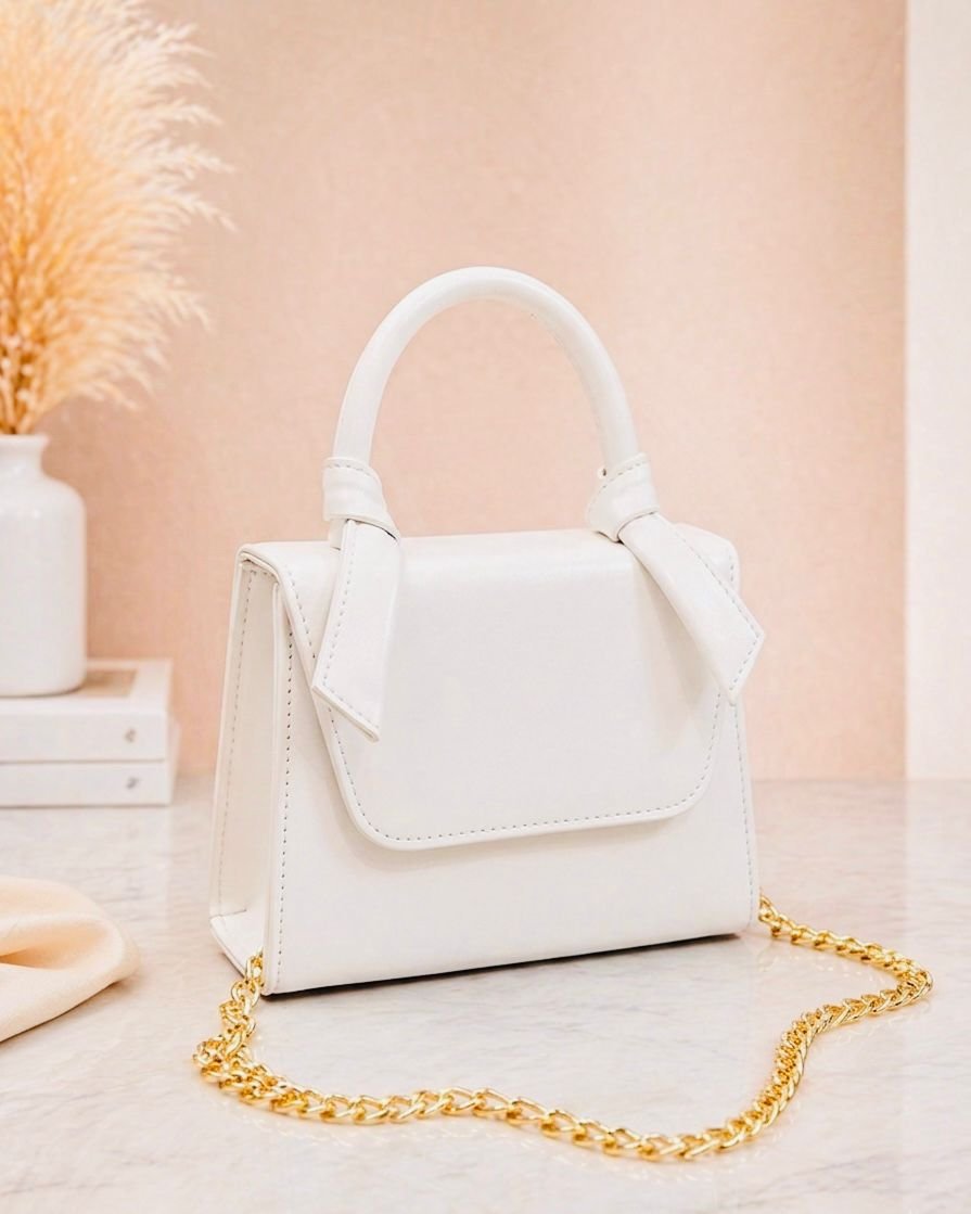 Diamond-Quilted Chain Crossbody