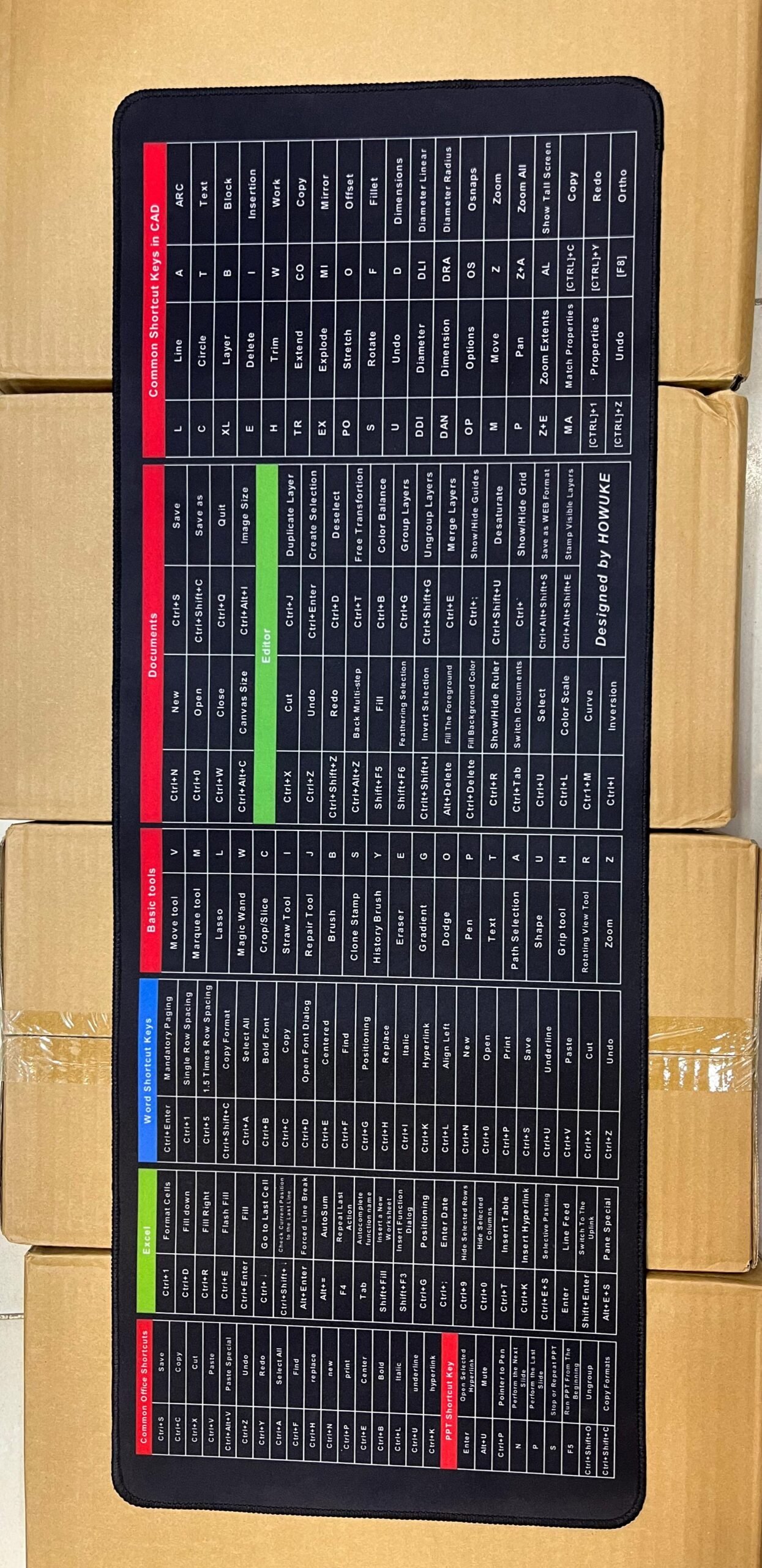 Large Anti-Slip Shortcut Keyboard Mat