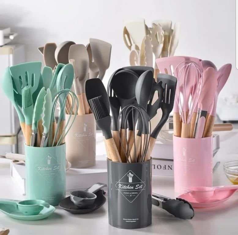 12-Piece Silicone Kitchen Utensil Set Product Title