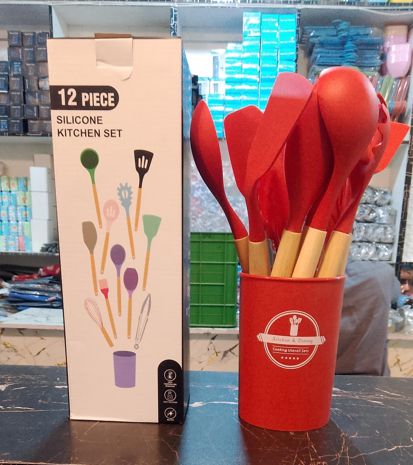 12-Piece Silicone Kitchen Utensil Set Product Title