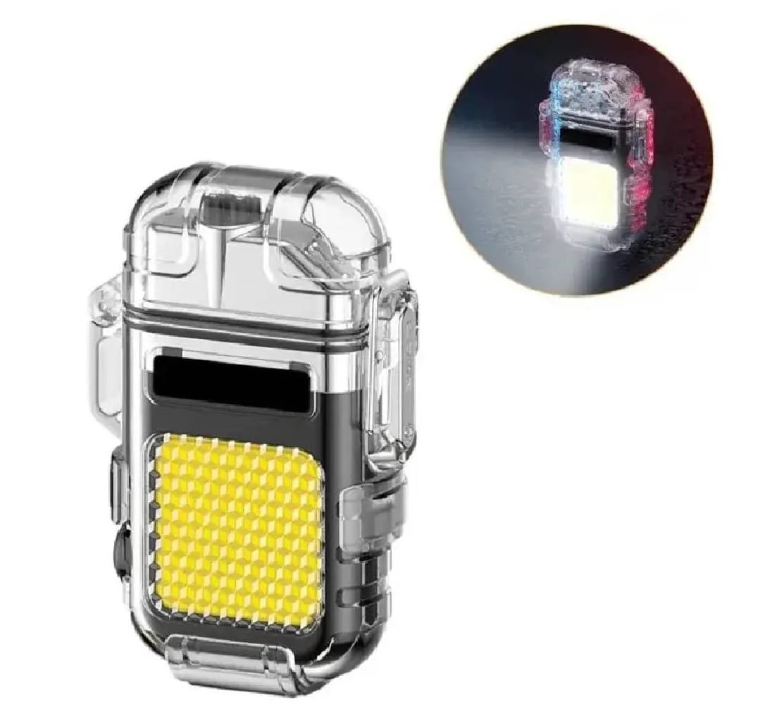 2-in-1 Dual Arc Plasma Lighter & COB Flashlight
