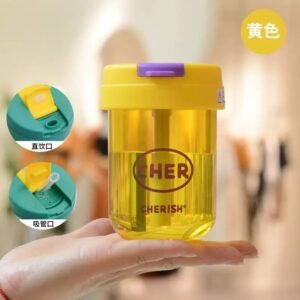 Aesthetic Kawaii Portable Straw Water Cup