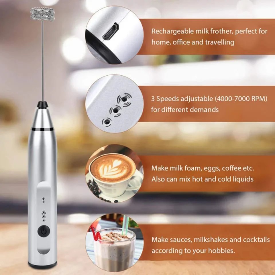 Rechargeable Coffee Beater & Egg Whisker