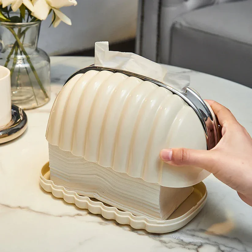 Elegant Shell-Shaped Tissue Box